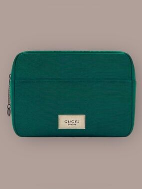 Forest Green Gucci Beauty (Canvas) Cosmetic-Makeup Bag